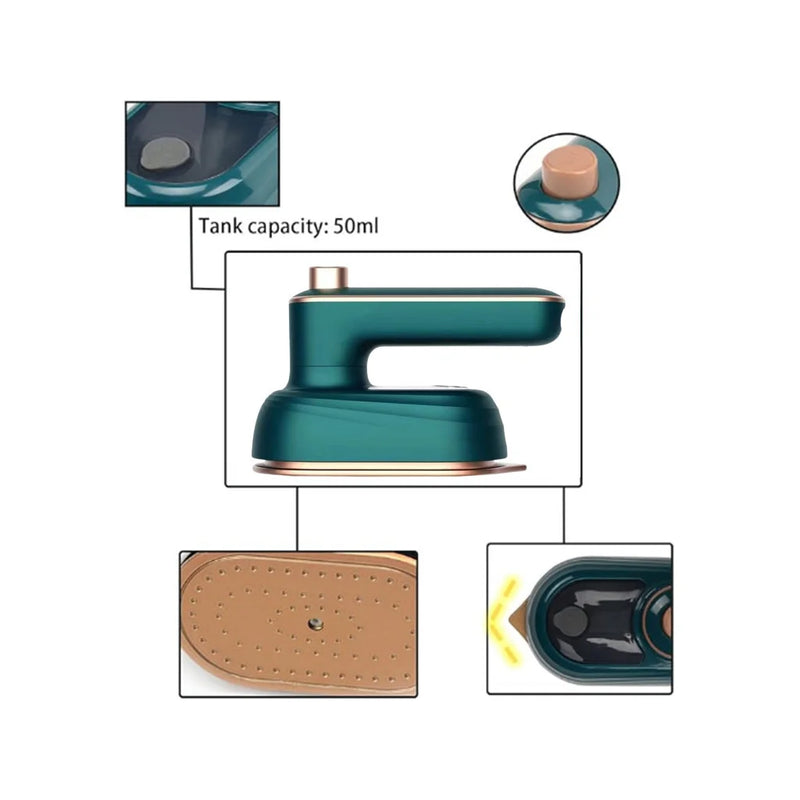 Mini Ferro De Passar Roupas, A Vapor Para Viagem | Elétrico Portátil Pequeno/Casa -Bivolt