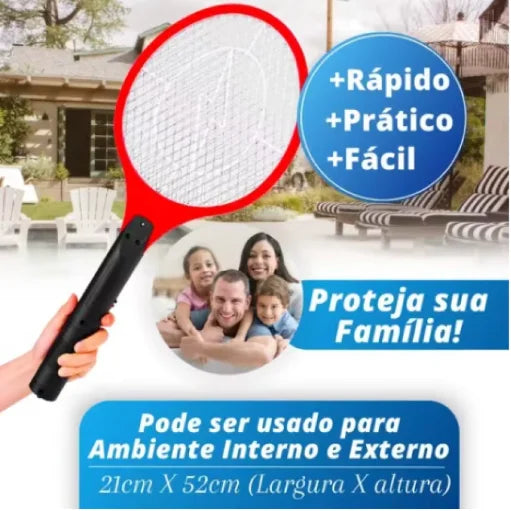 Raquete Elétrica, Mata Mosquito, Bivolt, Recarregável