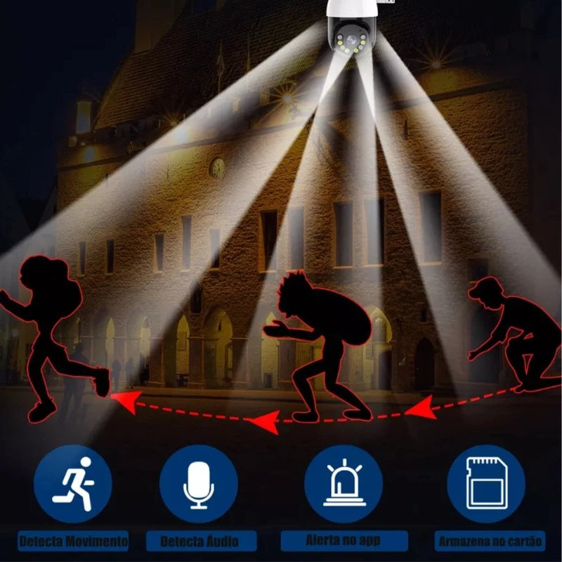 Câmera Ip Lâmpada Smart Wi-Fi Full Hd Visão Noturna  - Interna