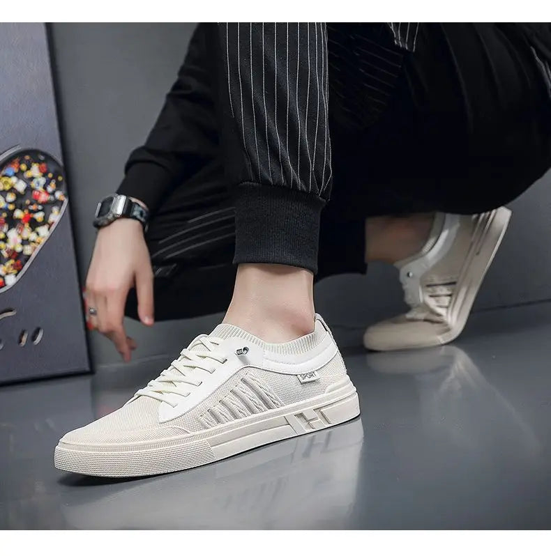 Tênis corrida masculino, respirável, Mocassins Leve, Antiderrapante