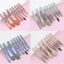 Kit com 8 Pincéis de Maquiagem com Estojo Transparente