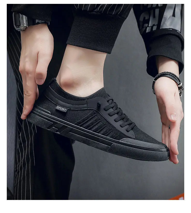 Tênis corrida masculino, respirável, Mocassins Leve, Antiderrapante