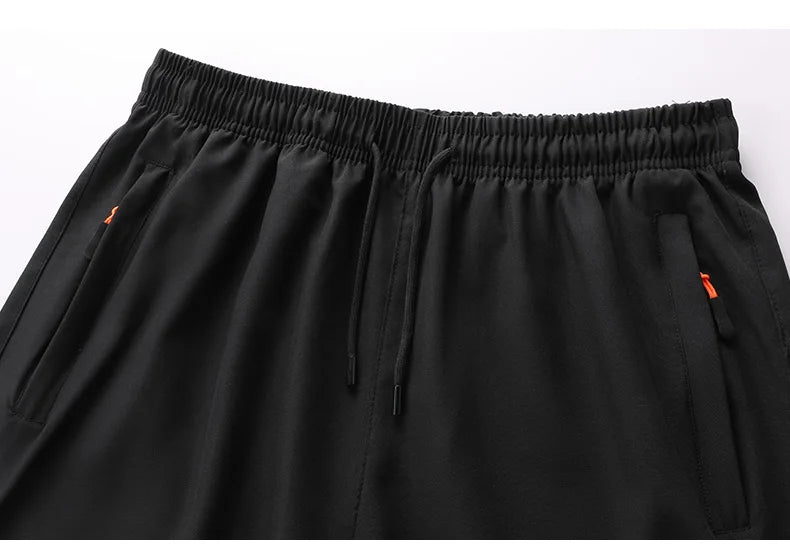 Shorts de treino esportivo masculino com bolsos para academia e treino, tamanho M-8XL