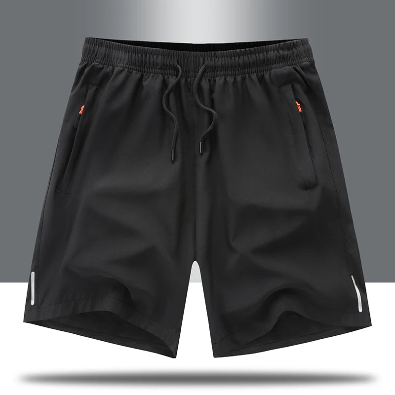 Shorts de treino esportivo masculino com bolsos para academia e treino, tamanho M-8XL