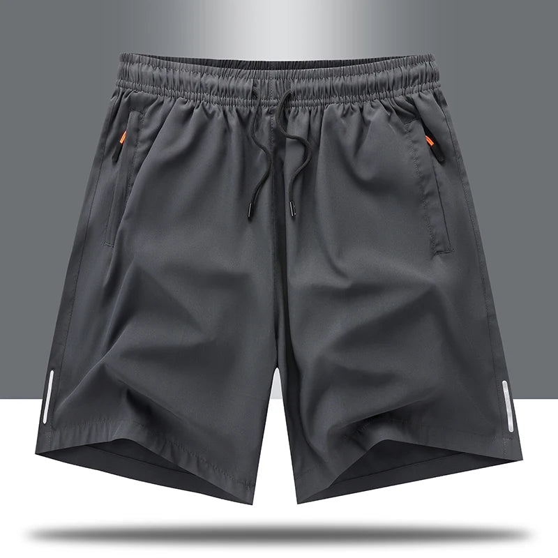 Shorts de treino esportivo masculino com bolsos para academia e treino, tamanho M-8XL
